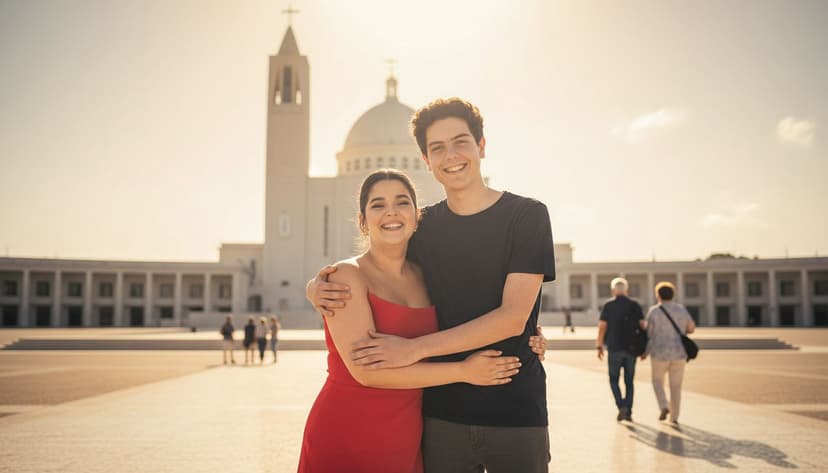 Beatriz Alencar com Carlo Acutis