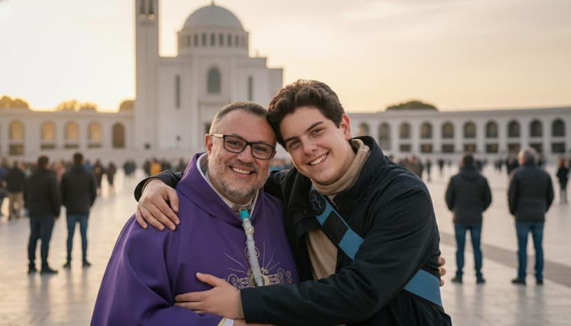 Padre Marlon com Carlo Acutis